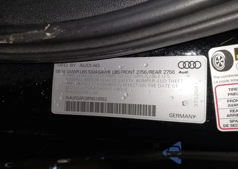 2015 Audi A6 3.0T Premium Plus из США, поврежденный, VIN WAUFGAFCXFN016552